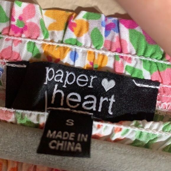 Paper Heart Bright Multi-Colour Floral Crop Blouse - Picture 3 of 7